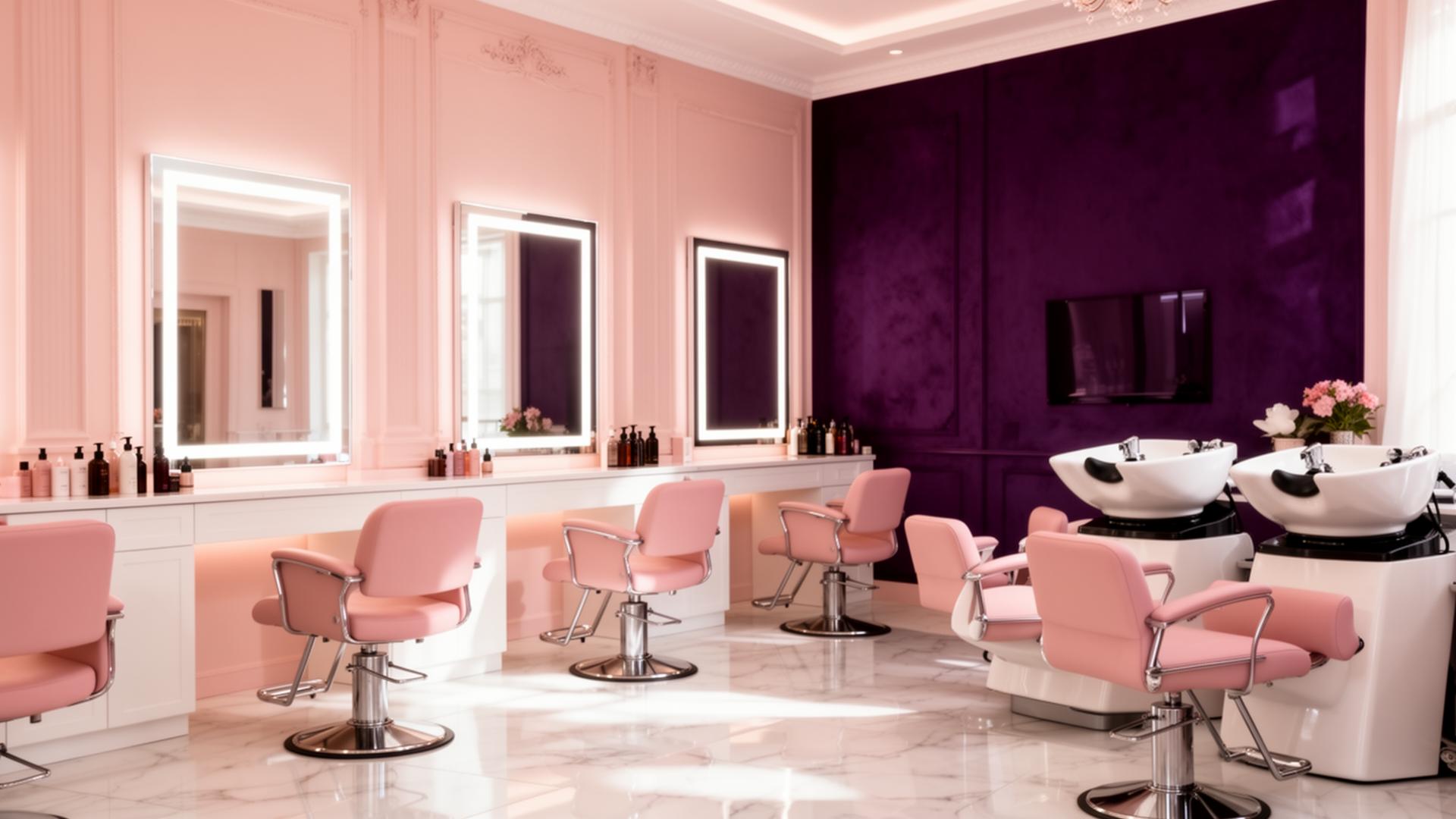 Interior elegante de salão de beleza